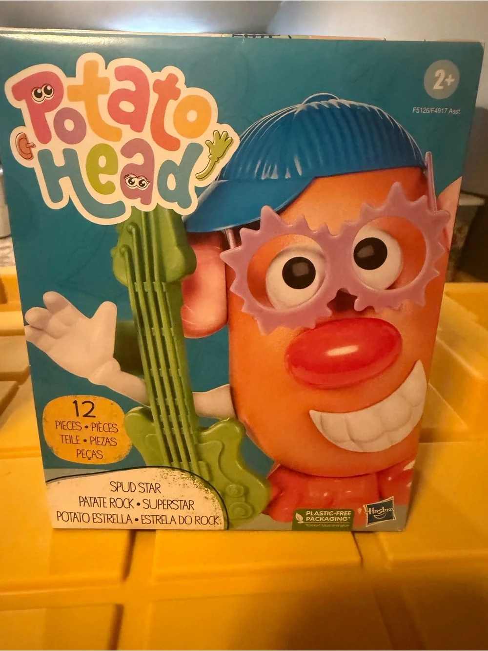 Hasbro Potato Head Spud Star Toy - Orange with Blue Hat and Green Guitar